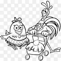 Galinha Pintadinha鸡画着色书-鸡