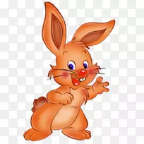 复活节兔虫兔宝宝兔剪贴画-兔子