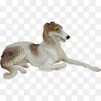 博尔佐伊雕像爱尔兰狼犬瓷器犬品种