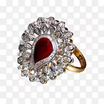红宝石耳环项链，手镯-红宝石