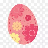 复活节彩蛋剪贴画-粉红色彩蛋