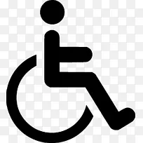 无障碍轮椅坡道国际通行标志-轮椅