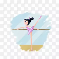 伊莎贝拉.加西亚-夏皮罗.费伯.弗莱彻.弗林芭蕾舞演员绘画.手绘墨水和白色芭蕾舞女演员