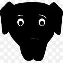 拉布拉多猎犬胡须小狗夹艺术-黑狗