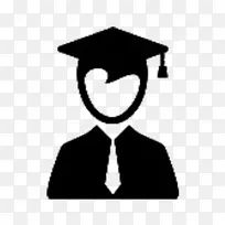 毕业典礼学生广场学术帽电脑图标-学生