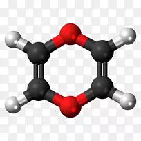 球棒模型空间填充模型二恶英杂环化合物四球