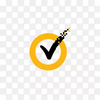 防病毒软件赛门铁克端点保护诺顿反病毒端点安全-黄色复选标记