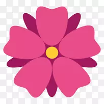 Emojipedia贴纸粉花-表情符号