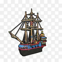 掠夺海盗商船队的线海盗船-船