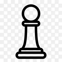 国际象棋棋子黑白棋子