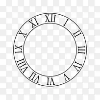 时钟面罗马数字绘图时钟