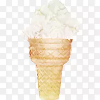 冰冰淇淋圆锥形冰糕冰淇淋