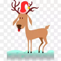 驯鹿鲁道夫圣诞老人剪辑艺术-驯鹿