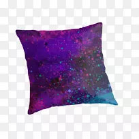 投掷枕头垫紫色枕头
