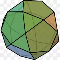 二十色十二面体多面体菱形三面体几何体顶点面