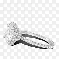 结婚戒指银身珠宝钻石白金戒指