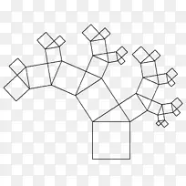 毕达哥拉斯树毕达哥拉斯定理直角三角形分形-案例