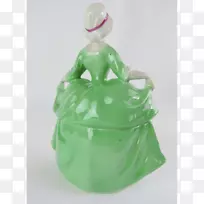 塑料雕像绿色手绘礼品盒