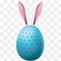 兔子复活节彩蛋夹艺术-粉红色兔子耳朵
