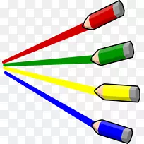 彩色铅笔电脑图标剪贴画彩色条纹
