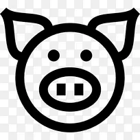 考拉猪电脑图标剪贴画-肚子猪PNG免费下载