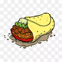 墨西哥玉米煎饼卷墨西哥菜剪贴画