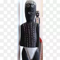 克劳德·乌林原住民艺术(前称高艺术)澳大利亚土著艺术木雕雕像-男子不得进入女厕。