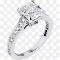 公主切割订婚戒指钻石切割-单身人士