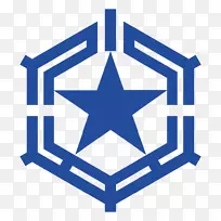 艺术文化中的星多边形五角星符号标志-星