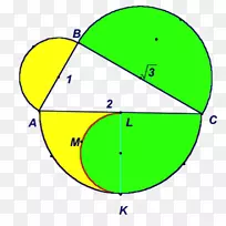 毕达哥拉斯定理半圆面积几何半圆几何