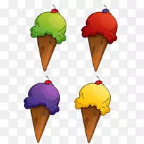 冰淇淋锥巧克力冰淇淋-冰淇淋
