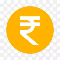 印度卢比签署货币电脑图标-印度