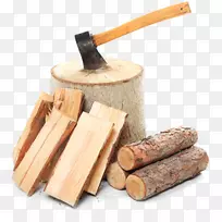 木柴炉子凳子劈开木材