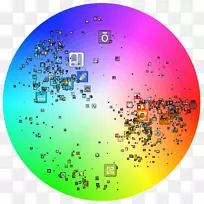 彩色车轮电脑图标应用程序存储颜色图标