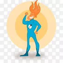 火焰铁人超级英雄剪辑艺术-篝火水