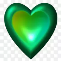绿色心色桌面壁纸-情侣情爱