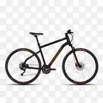 自行车-交叉自行车，混合自行车，山地车-泰图西砾石，黑白相间。