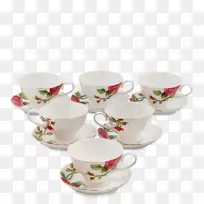 茶杯瓷茶碟茶具