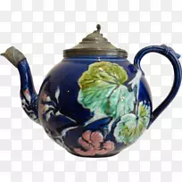 茶壶陶瓷陶器钴蓝壶