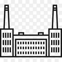 工厂建筑制造业工业计算机图标-建筑