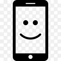 iphone电话呼叫电脑图标笑脸-iphone
