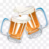 根啤酒杯圣米格尔啤酒剪辑艺术-啤酒