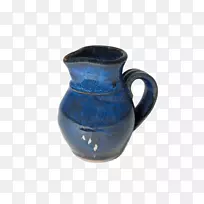 陶瓷花瓶钴蓝陶器