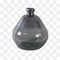 花瓶穆拉诺玻璃陶瓷灰玻璃