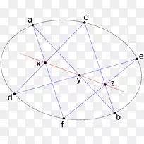 六方Pascal定理数学六角锥截面-数学