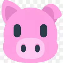 表情符号猪贴文字短信剪辑艺术-猪鼻子