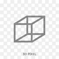 Necker立方体塑造三维空间剪贴画-创业精神