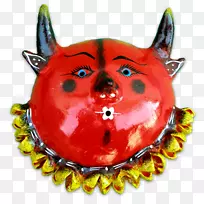 墨西哥面具-民间艺术墨西哥椰子果面具文化
