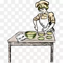 烹饪厨师女裁剪艺术烘焙
