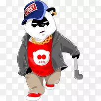 大熊猫红色熊猫t恤剪贴画小牙痛的载体